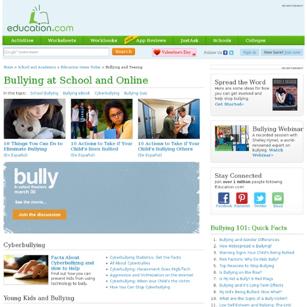 Bullying at School and Online