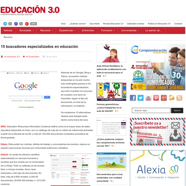 15 buscadores especializados en educación