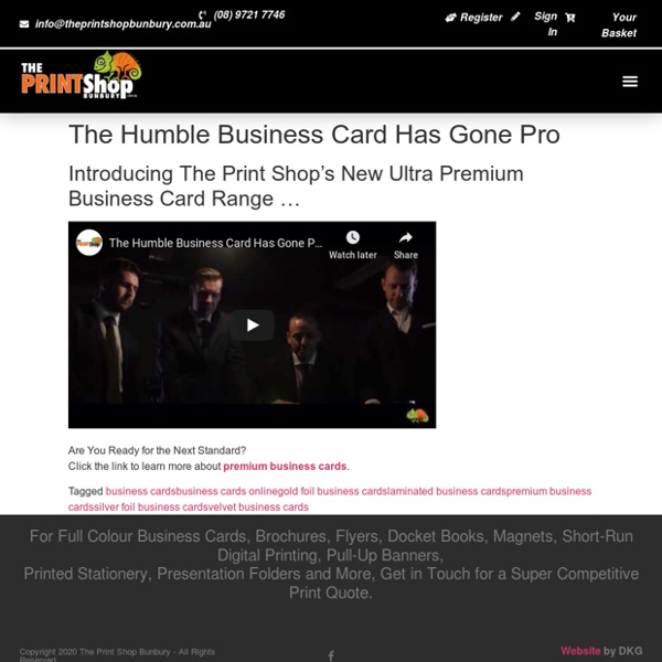 The Humble Business Card Has Gone Pro