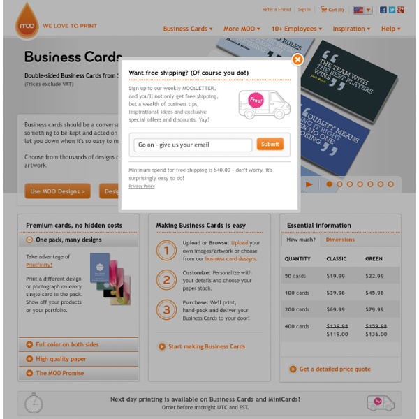 Create your customised business card online