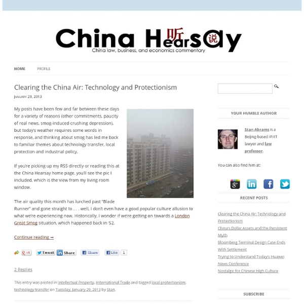 China Hearsay: comments on law, business, ..