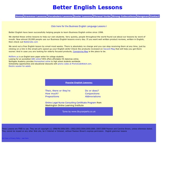 Business English Grammar Lessons