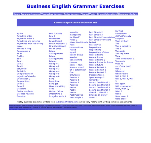 Business English Exercises Free Online English Lessons