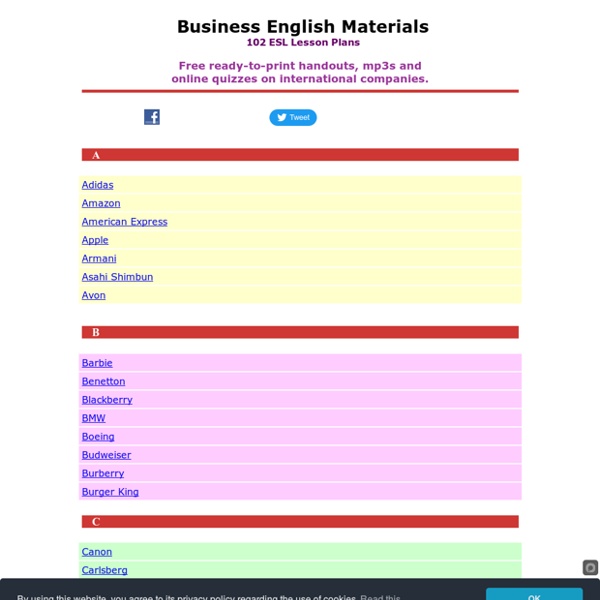 Business English Materials: Business English Lesson Plans: ESL