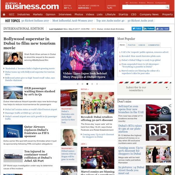 Middle East Business News, Gulf Financial & Industry Events & Information