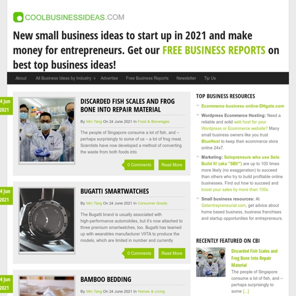 New Business Ideas, Innovations And Opportunities Around The World