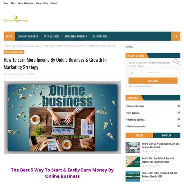How To Earn More Income By Online Business & Growth In Marketing Strategy