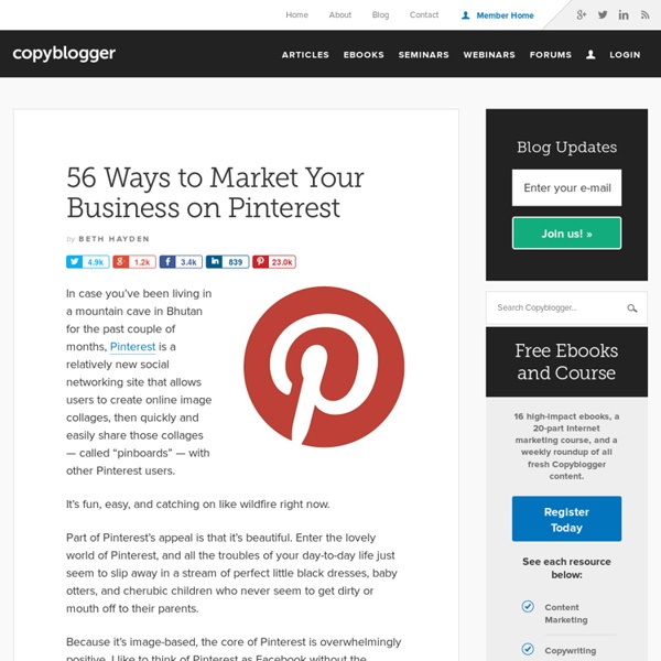 56 Ways to Market Your Business on Pinterest