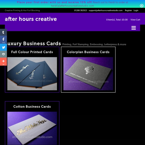 Luxury Business Cards - Quality Printing, Foil Stamping & Letterpress