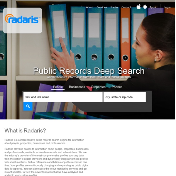 Radaris: Free People Search, Background Checks, Public Records, People Finder