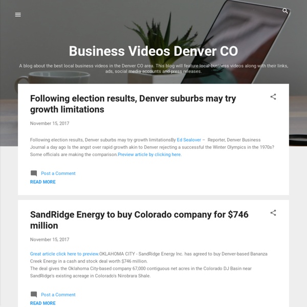Westminster Colorado Local Business Video Networks Blog