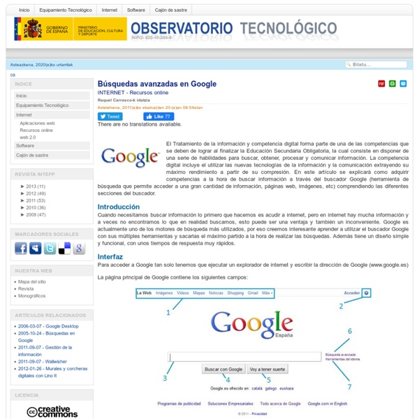 Búsquedas avanzadas en Google