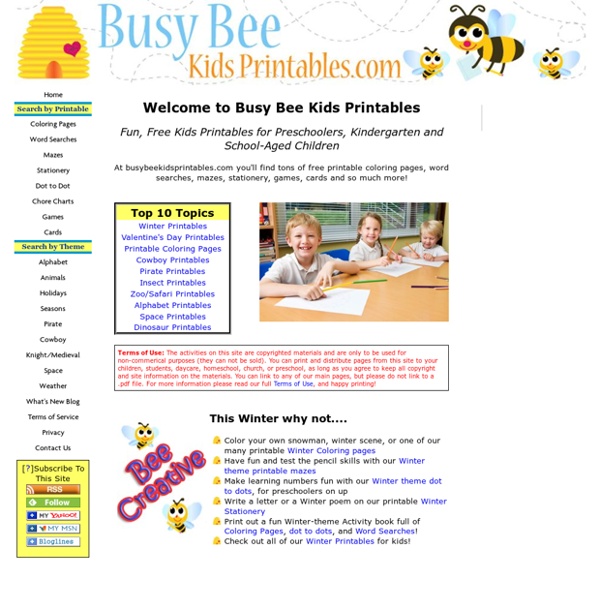Busy Bee Kids Printables