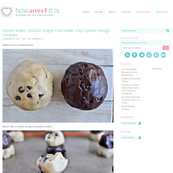 Brown Butter Double Fudge Chocolate Chip Cookie Dough Cookies