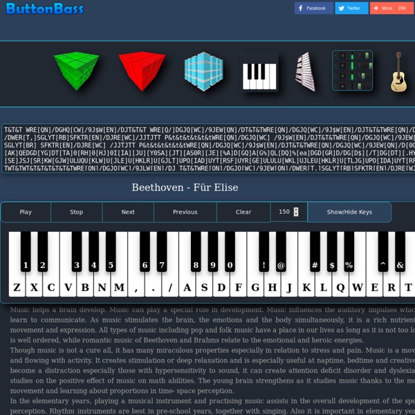 Button Beats Make Music online. Play the Virtual Piano With Your Keyboard.