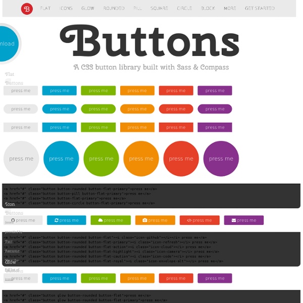 Buttons - A CSS button library built with Sass and Compass
