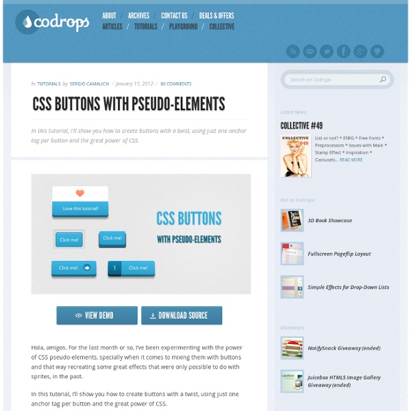 CSS Buttons with Pseudo-elements