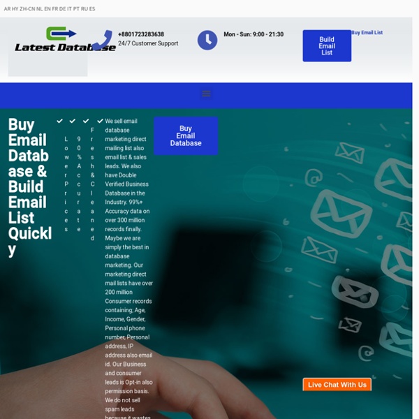 Buy Direct Mailing Lists Database for Email Marketing
