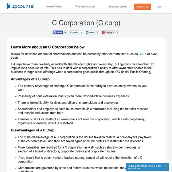 C Corporation - What is a C Corp?
