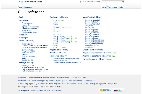 C++ Reference [C++ Reference]