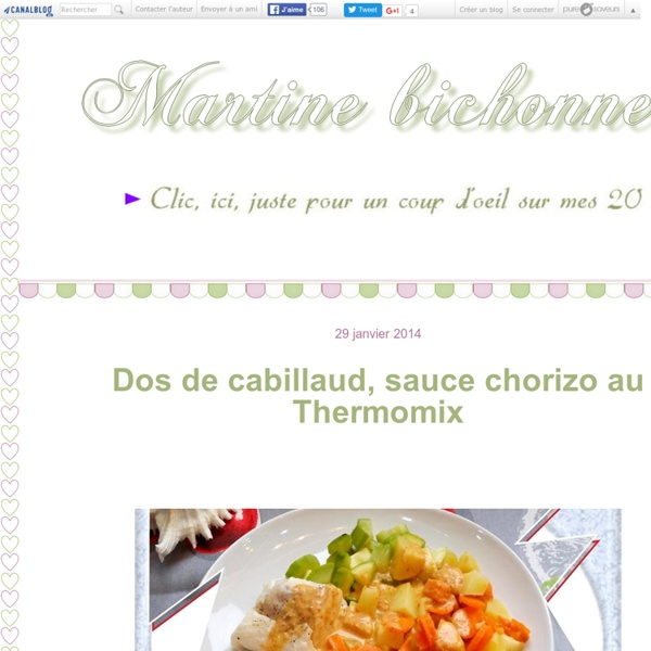 Dos de cabillaud, sauce chorizo au Thermomix - Martine bichonne son Menu