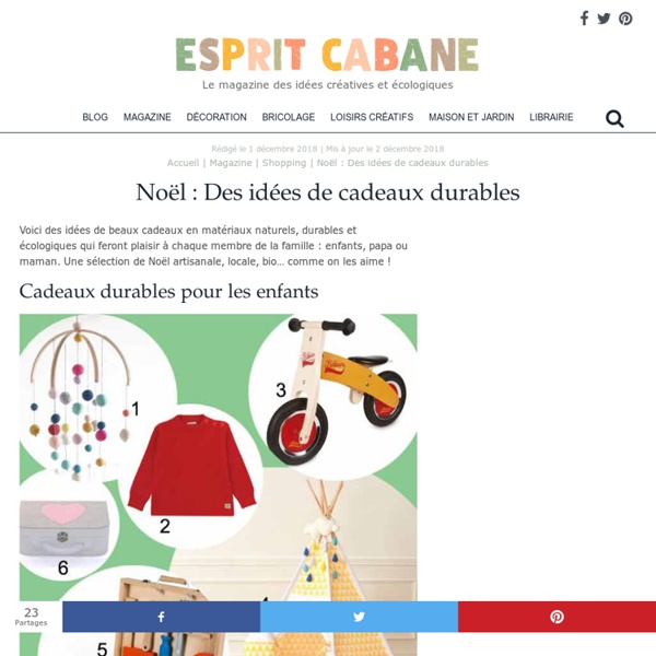 Esprit Cabane, Le magazine des idees creatives et ecologiques