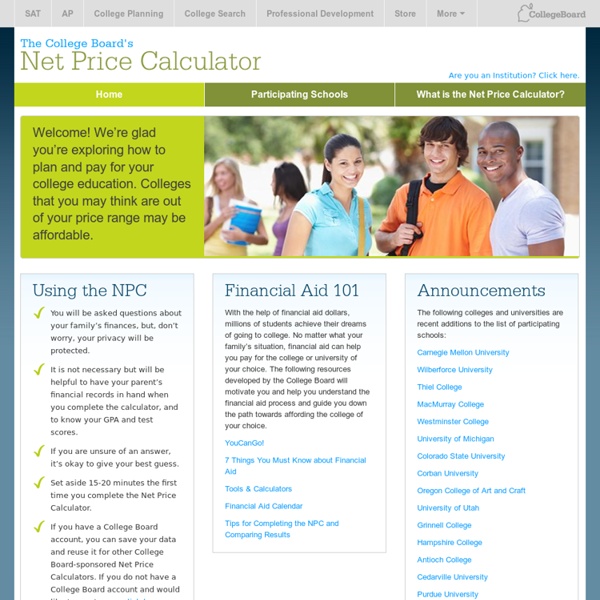 College Board - Net Price Calculator for Students