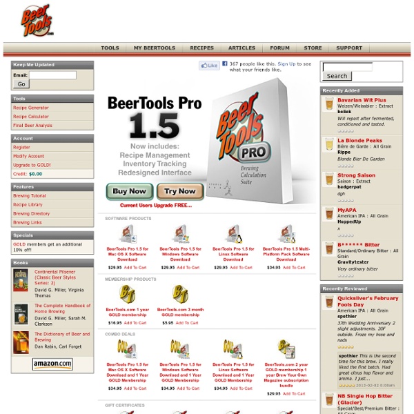 BeerTools Beer Making Resources and Home Brewing Recipe Calculator and Formulator