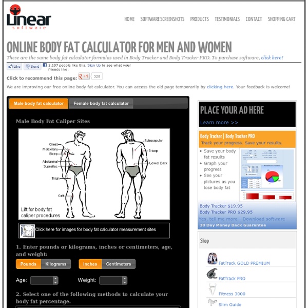 Body Fat Calculator 6 formulas to calculate body fat percentage