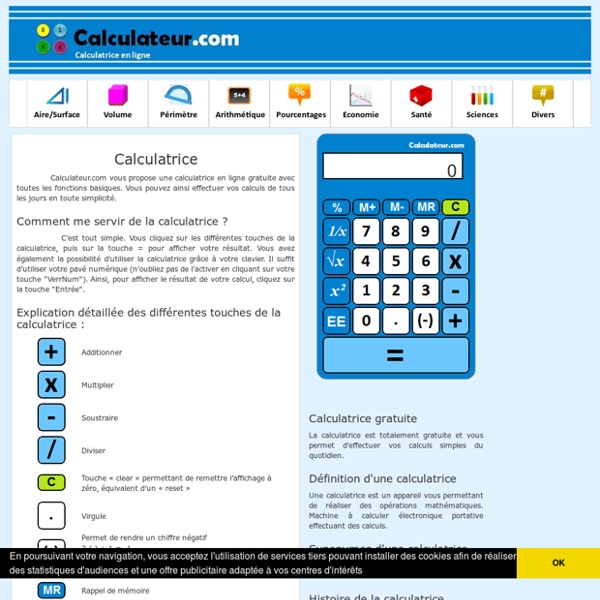 Calculateur.com - Calculatrice en ligne gratuite et simple d'utilisation