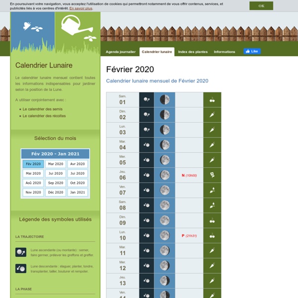 Calendrier lunaire pour jardiner avec la Lune