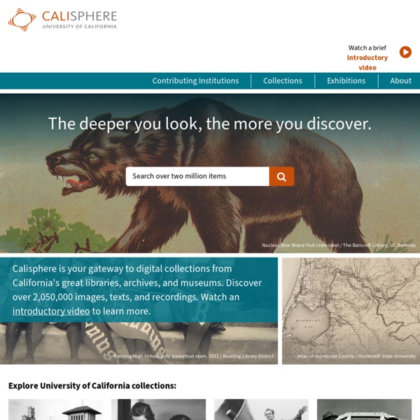 [US] Calisphere - accès aux collections californiennes / University of California