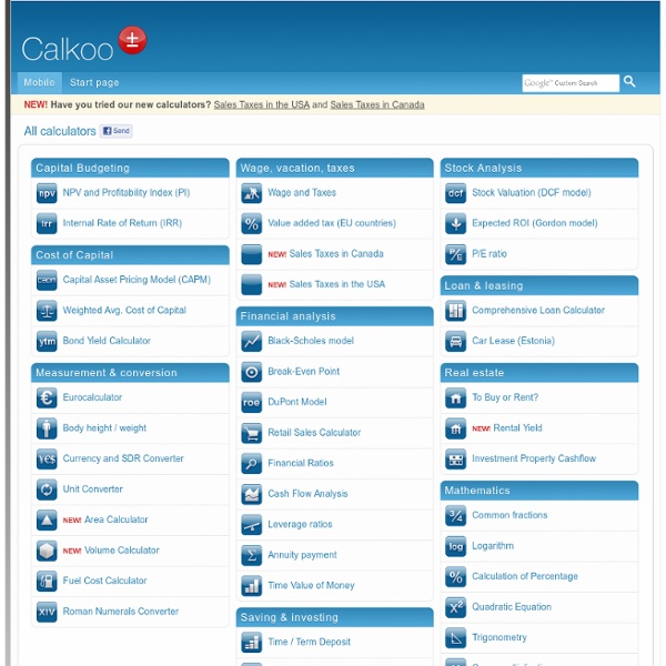 Calkoo.com - Free Online Calculators