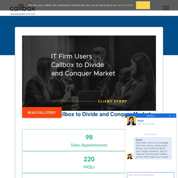 IT Firm Uses Callbox to Divide and Conquer Market