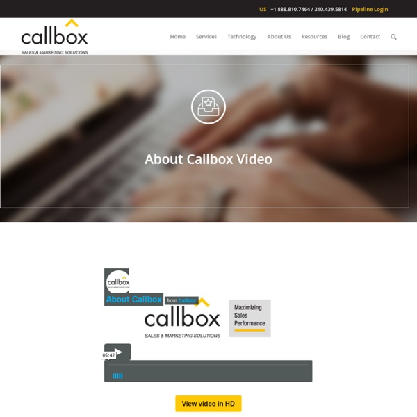 About Callbox Video - B2B Lead Generation Company Malaysia