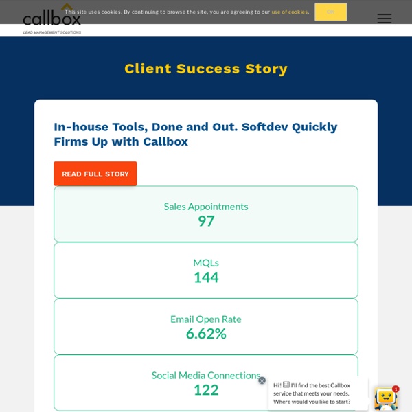 Callbox Lead Generation Powers Up Software Startup