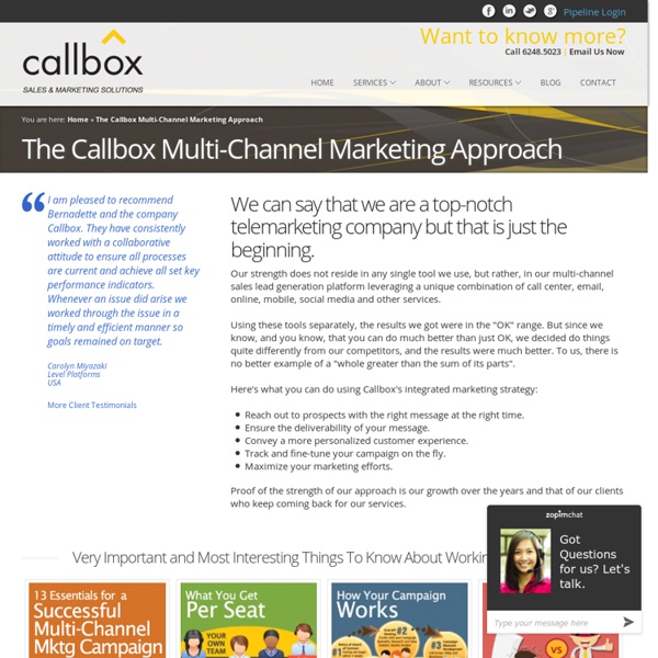 The Callbox Multi-Channel Marketing Approach
