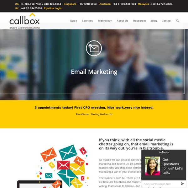 Email Marketing ServicesB2B Lead Generation, Appointment Setting, Telemarketing