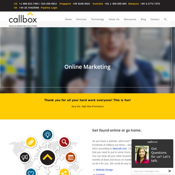 Online Marketing - CallboxB2B Lead Generation, Appointment Setting, Telemarketing