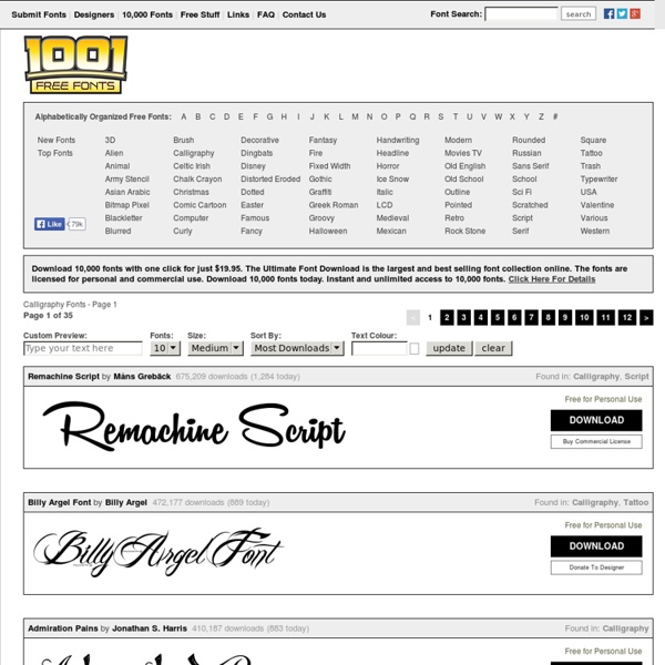 Calligraphy Fonts (Page 1