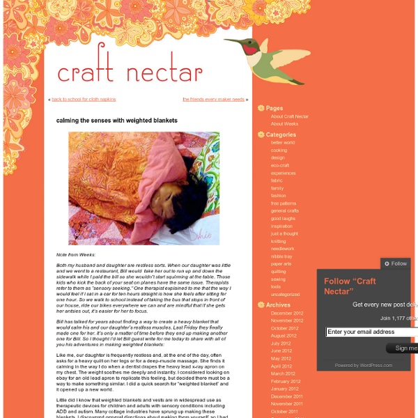 Calming the senses with weighted blankets Craft Nectar