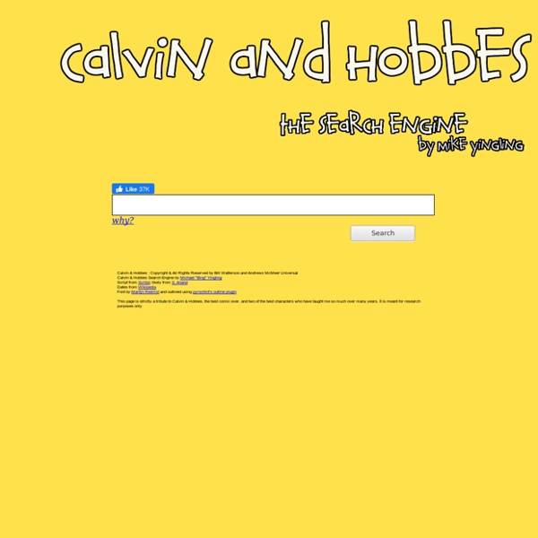 Calvin & Hobbes Search Engine - by Bing