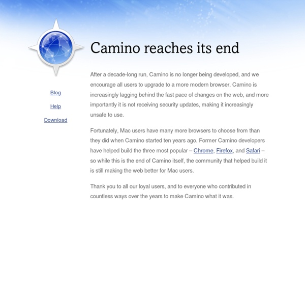 Camino - Mozilla power, Mac style.