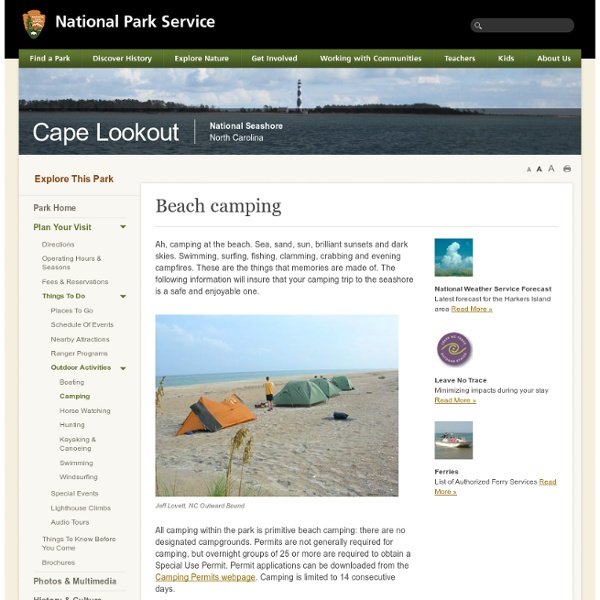 Cape Lookout National Seashore - Beach camping