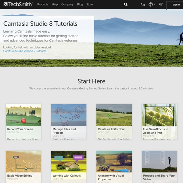 Camtasia Studio 8 Tutorials