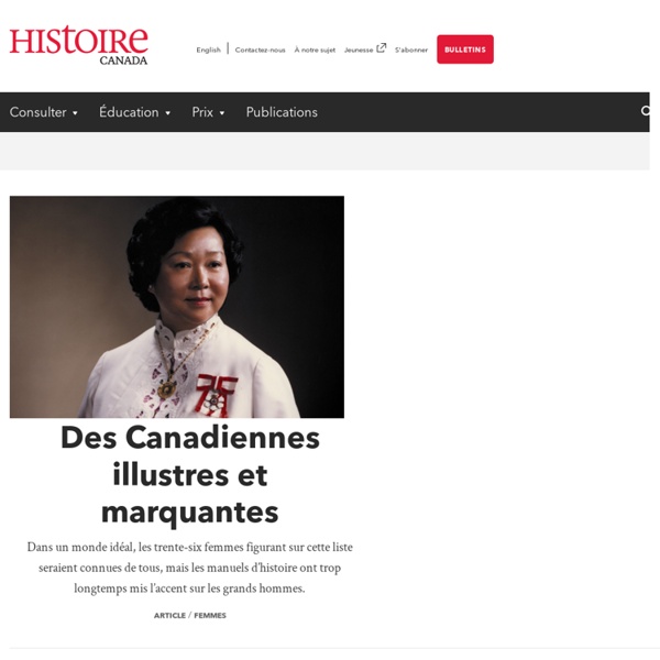 Histoire Canada - Accueil