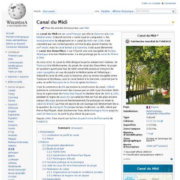 Canal du Midi - Wikipedia