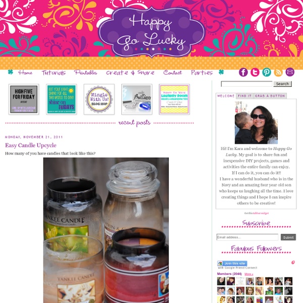 Happy-Go-Lucky: Easy Candle Upcycle