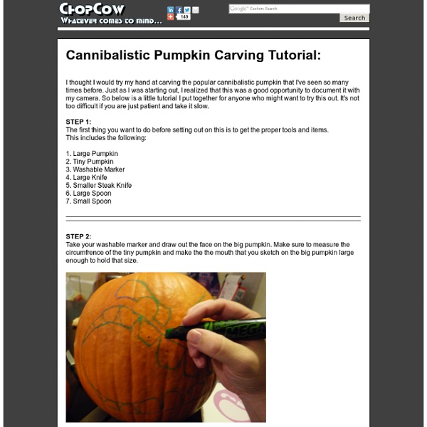 Cannibalistic Pumpkin Carving Tutorial