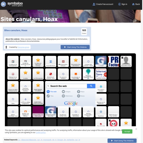 Sites canulars, Hoax- Symbaloo Gallery